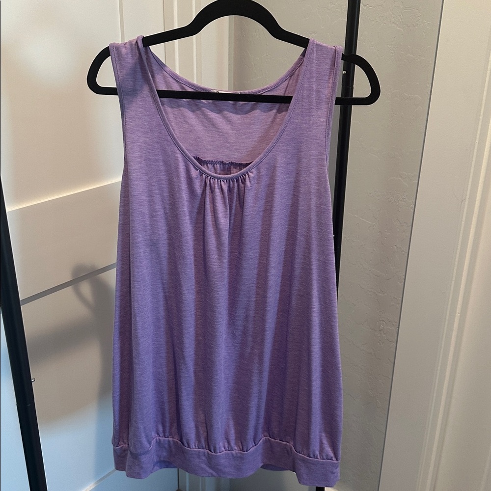 Beyove lavender loose fit yoga tank